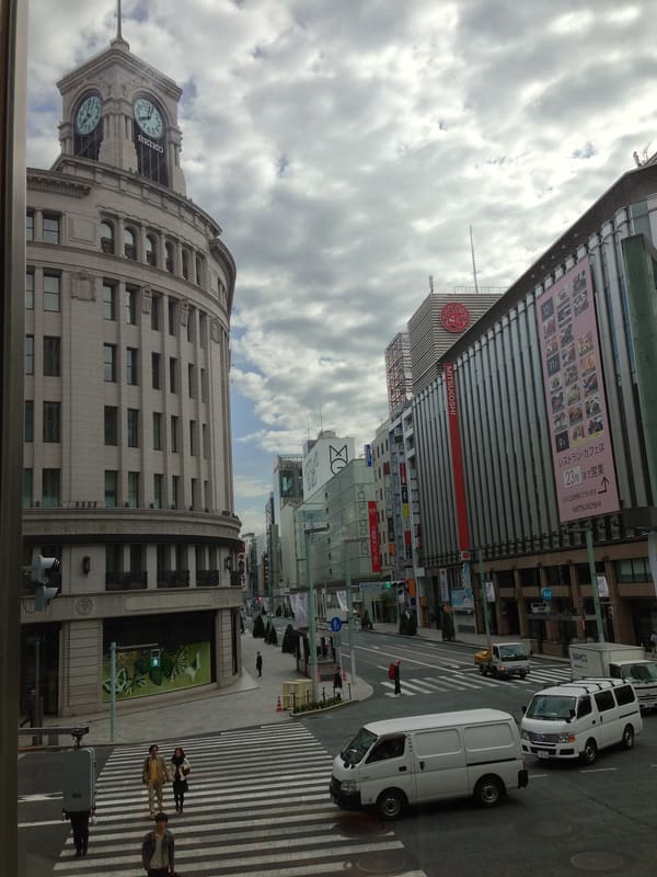 Incrocio di Ginza 4-chōme (銀座四丁目交差点), il luogo oggi