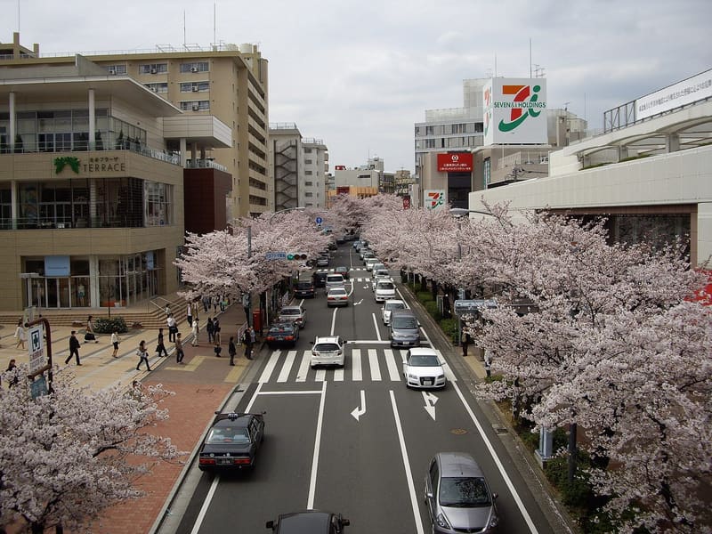 Incrocio di Utsukushigaoka Nishi 1-chōme (美しが丘西一丁目交差点), il luogo oggi