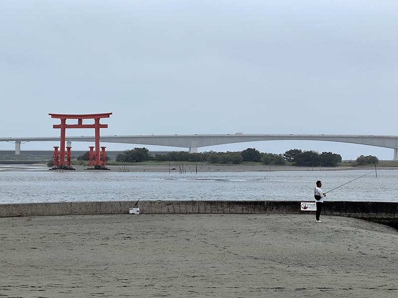 Torii rosso di Bentenjima, il luogo oggi